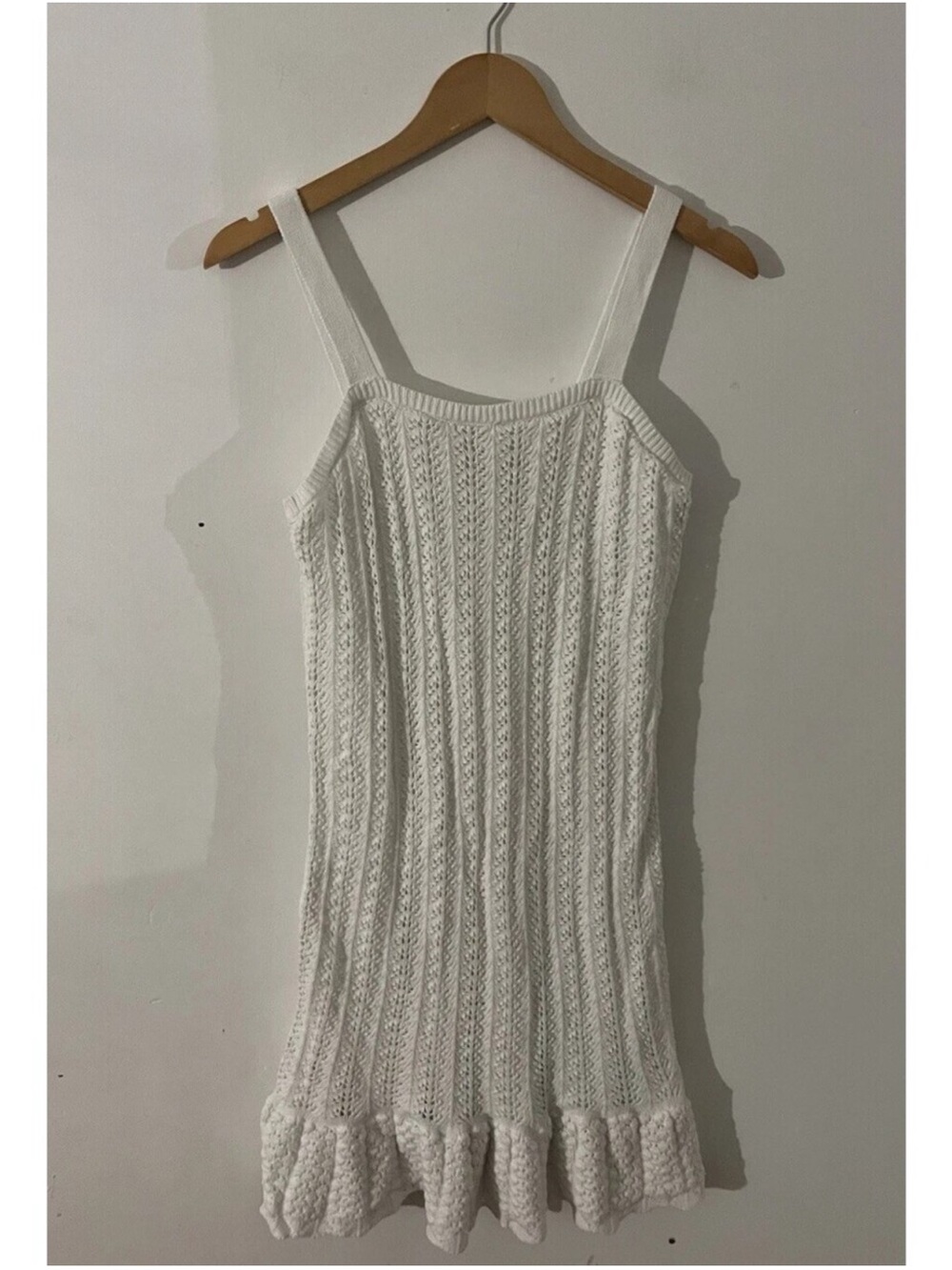 Willow & Wind Boho Cottagecore Crochet Knit Mini Dress Juniors Size Large